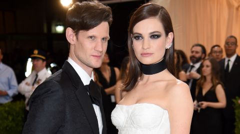 Matt Smith with his former girlfriend, Lily James
